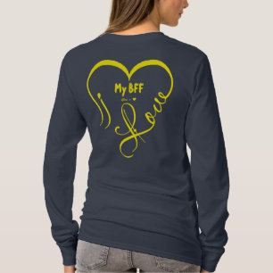 Camiseta Personaliza Amo a mi mejor amiga • Tú = ♥