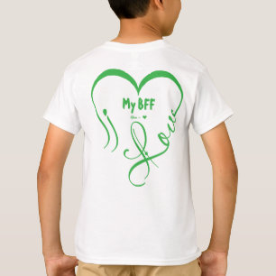Camiseta Personaliza Amo a mi mejor amiga • Tú = ♥
