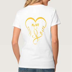 Camiseta Personaliza Amo a mi mejor amiga • Tú = ♥