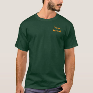 Camiseta Personaliza con tu inicial verde bosque