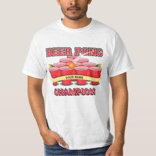 Camiseta Personaliza Copa de Campeón de Beer Pong Bola de P