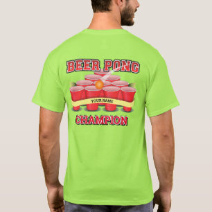 Camiseta Personaliza Copa de Campeón de Beer Pong Bola de P