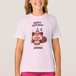 Camiseta Personaliza el 3er Cumpleaños - Feliz Cumpleaños N