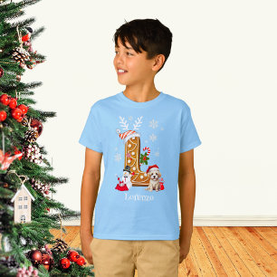 Camiseta Personaliza el alfabeto de pan de jengibre de Navi