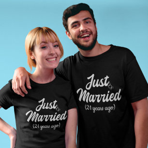 Camiseta Personaliza el aniversario Boda recién casado