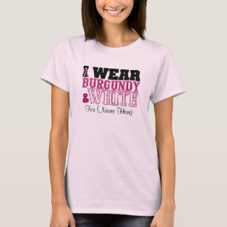 Camiseta Personaliza el cáncer de cuello de cabeza blanca y