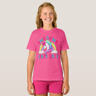 Camiseta Personaliza el fantástico unicornio desde su año d
