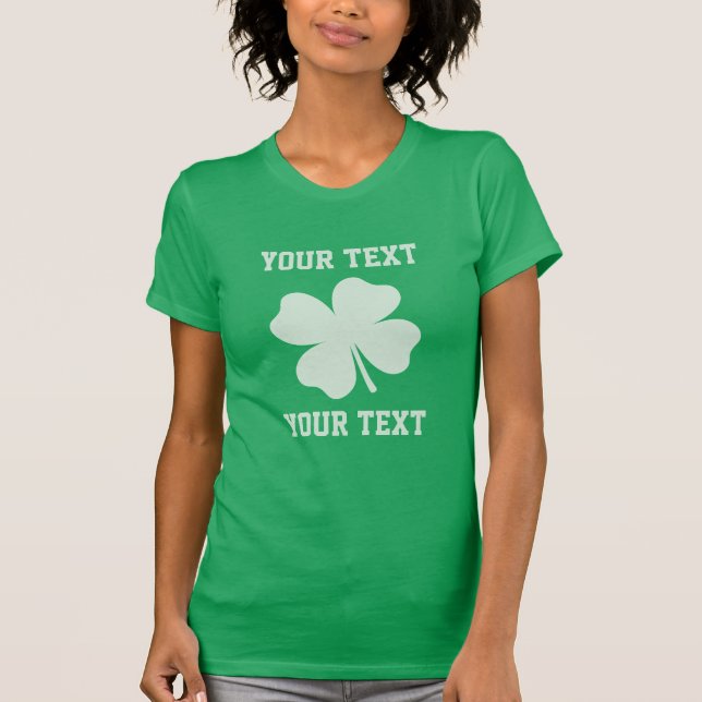 Camiseta Personaliza el Shamrock afortunado (Anverso)