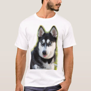 Camiseta Personaliza feliz perrito siberiano Husky