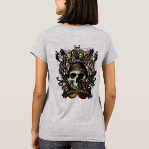 Camiseta Personaliza guitarras de Rock N Roll calavera cami