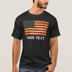 Camiseta Personaliza la bandera grunge vintage de EE. UU. C