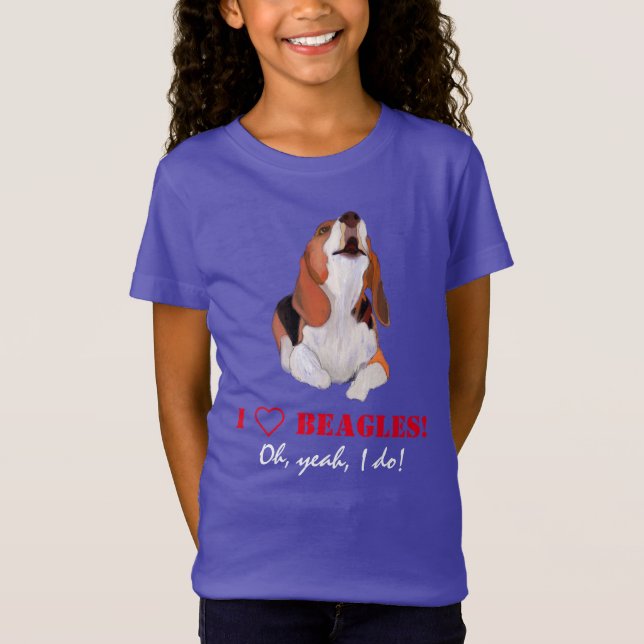 Camiseta Personaliza Me Encanta Auletando Camisas-T Beagles (Anverso)