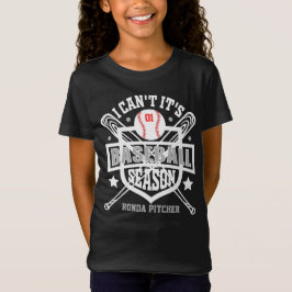 Camiseta Personaliza No Puedo Es Temporada De Béisbol Númer
