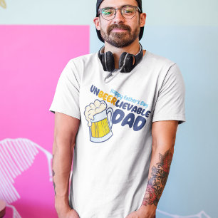 Camiseta Personaliza Papá Divertido Increíblemente Cervecer