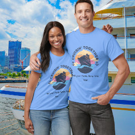 Camiseta Personaliza para crucero familiar AZUL Personaliza