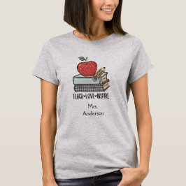 Camiseta Personaliza Regala Enseña Ama Inspira Regalo Para 