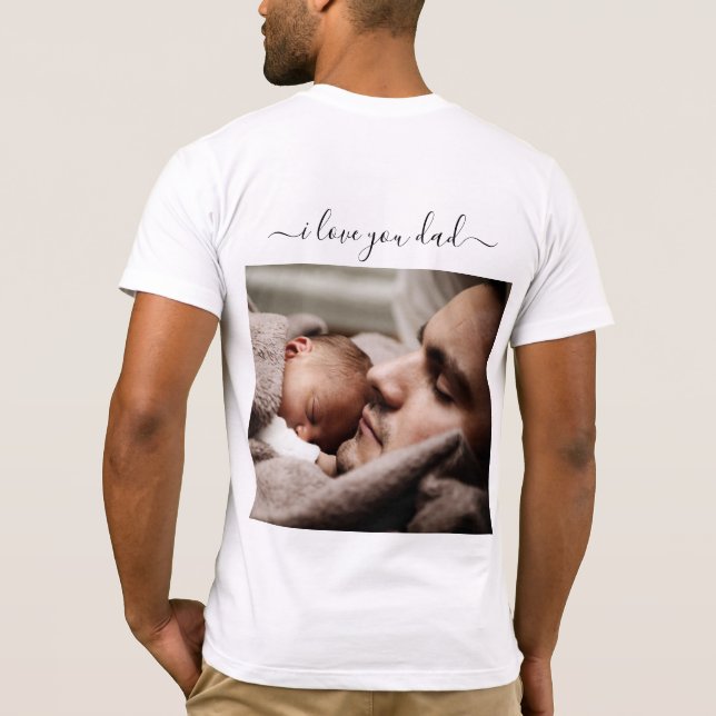 Camiseta Personaliza tu foto-camiseta de tu papá (Reverso)
