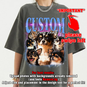 Camiseta PERSONALIZA TU propia mascota 90s bootleg vintage