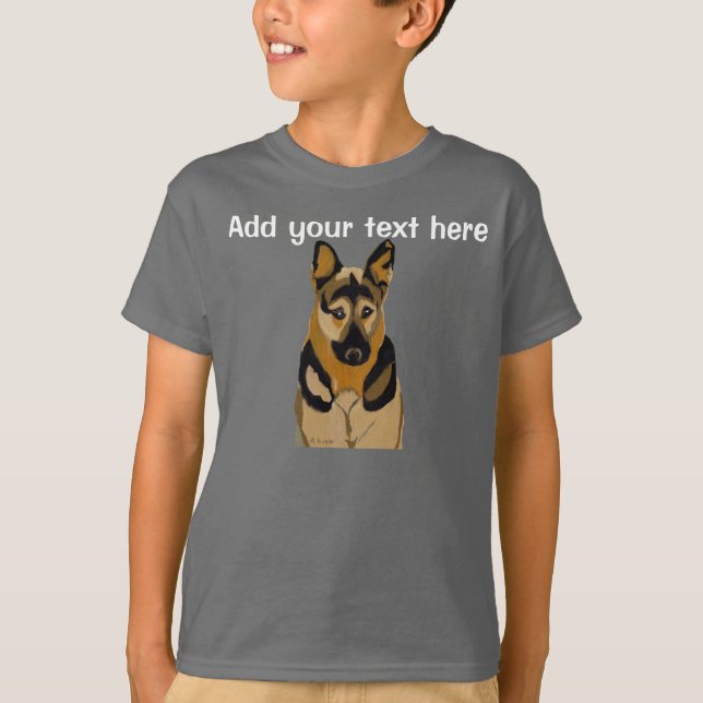Camiseta Personaliza tu retrato de Shepard alemán (Anverso)