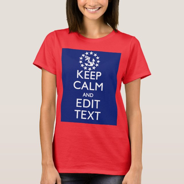 Camiseta Personaliza Tu Texto De Manera Calma Y Edición Náu (Anverso)