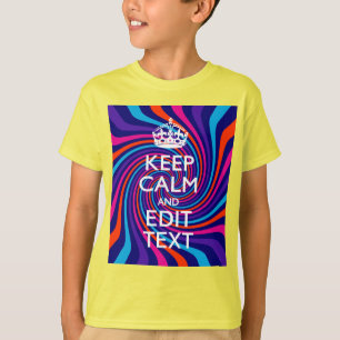 Camiseta Personaliza tu texto de mantener la calma en multi