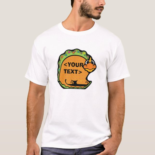 Camiseta Personaliza un Dinosaurio, <YOUR TEXT> (Anverso)
