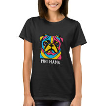 personalizable 3 tonalidad de pug mama