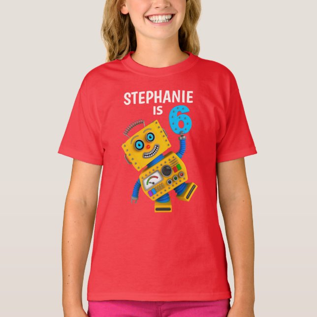 Camiseta Personalizable 6 años Robot (Anverso)