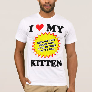 Camiseta PERSONALIZABLE Amo a mi gatito