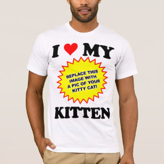 Camiseta PERSONALIZABLE Amo a mi gatito