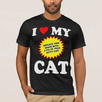 Camiseta PERSONALIZABLE Amo a mi gato