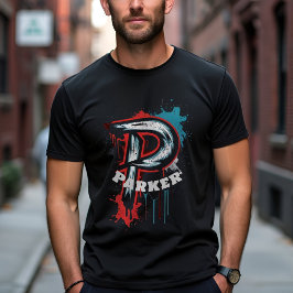 Camiseta Personalizable Audaz Monograma "P" de pintura con 