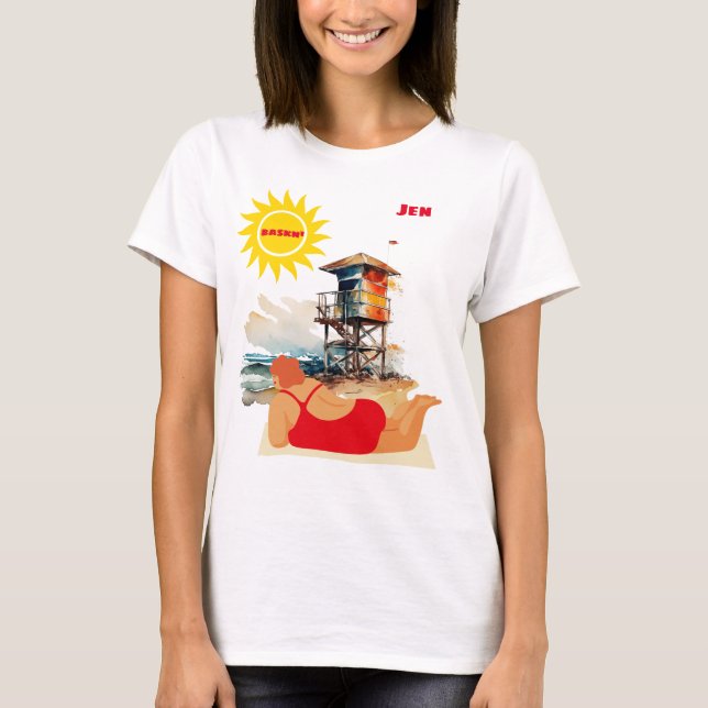 Camiseta personalizable "Baskn' in the Sun" (Anverso)