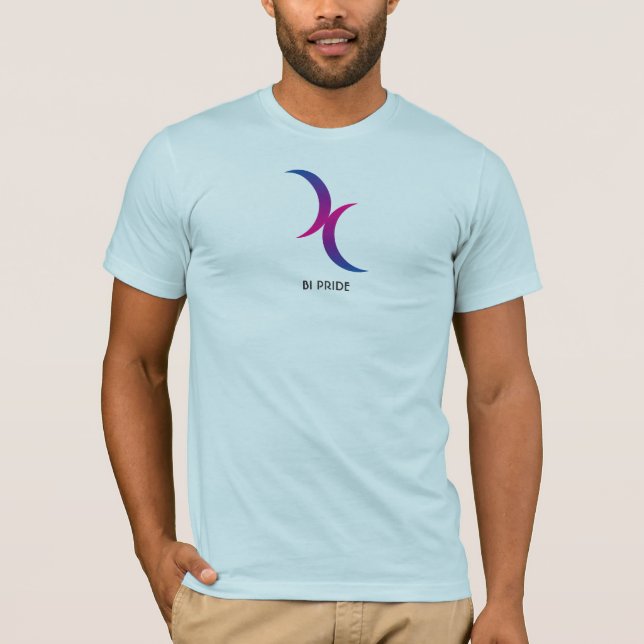 Camiseta Personalizable Bisexual Crescent Moons Tee (Anverso)