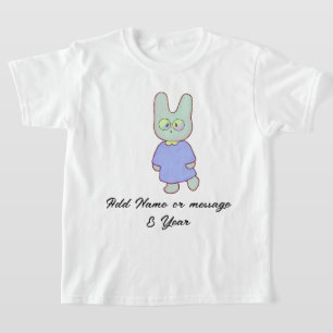 Camiseta Personalizable Bunny & Paw Impresiones Unisex ador