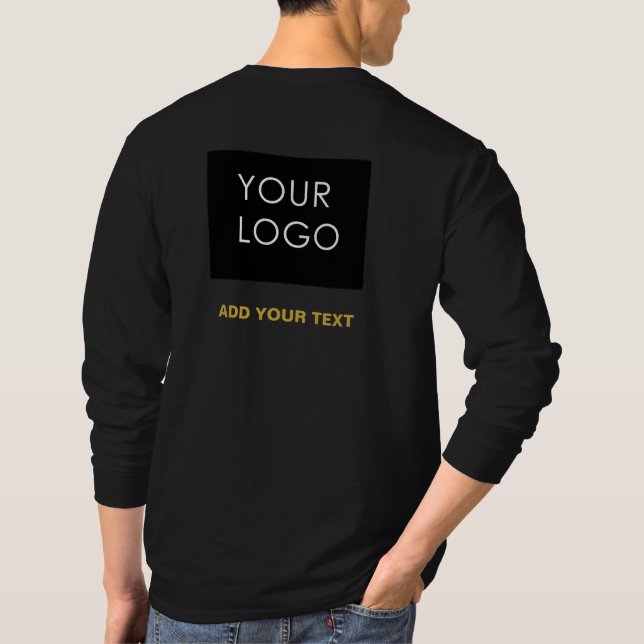 Camiseta Personalizable Business Añadir logotipo negro mode (Reverso)