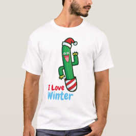 Camiseta Personalizable Cactus ama al invierno