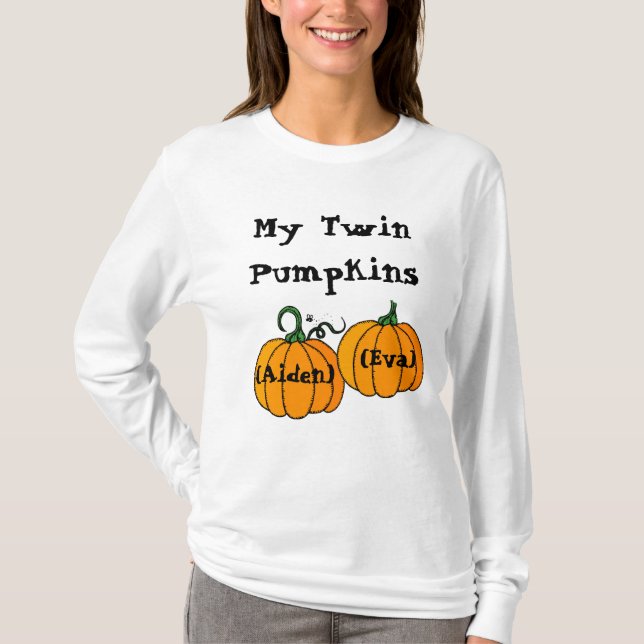 Camiseta Personalizable - calabazas gemelas (Anverso)