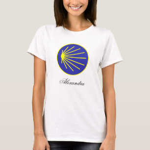 Camiseta Personalizable Camino Peregrino Scallop Shell
