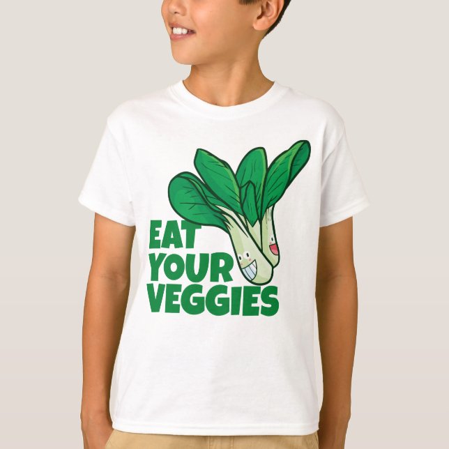 Camiseta Personalizable Coma tus verduras - Lechuga (Anverso)