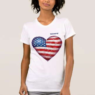 Camiseta personalizable "Corazón de América"