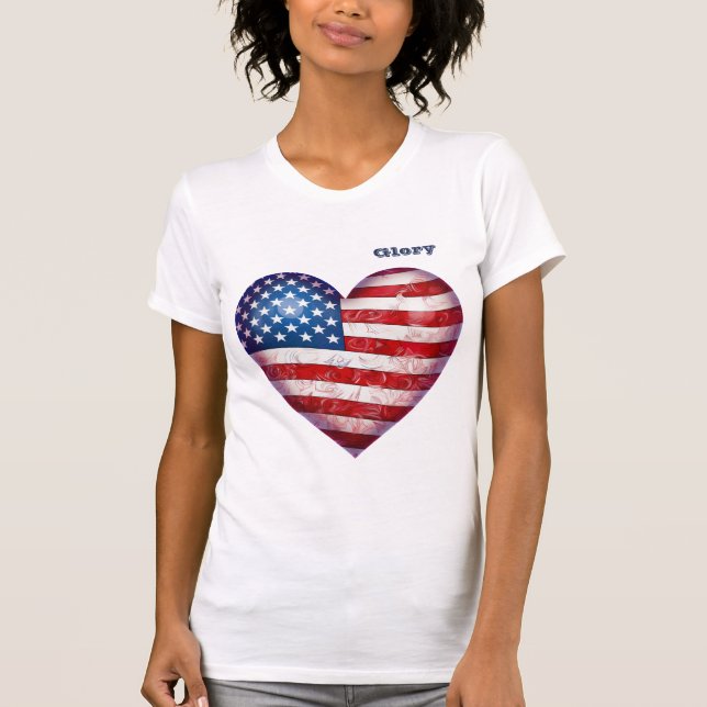 Camiseta personalizable "Corazón de América" (Anverso)