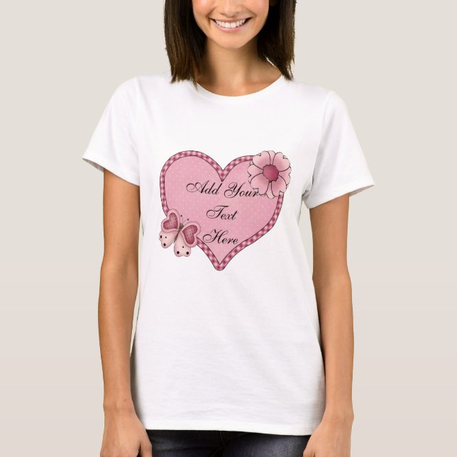 Camiseta Personalizable Corazón de amor muñeca bebé T (Anverso)