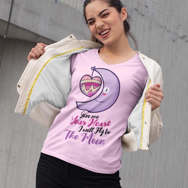 Camiseta Personalizable Crescent Heart (Subido por el creador)