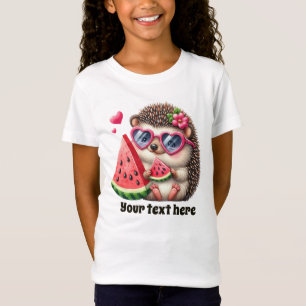 Camiseta Personalizable Cute Summer Watermelon hedgehog