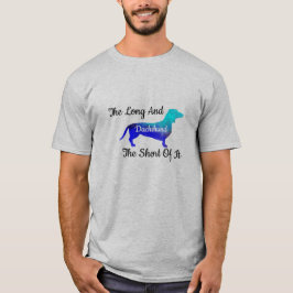 Camiseta Personalizable Dachshund verde azulado divertido