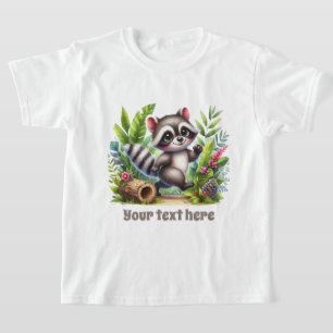 Camiseta Personalizable de amante del mapache de los chicas