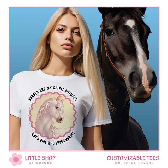 Camiseta Personalizable de caballos blancos (Subido por el creador)
