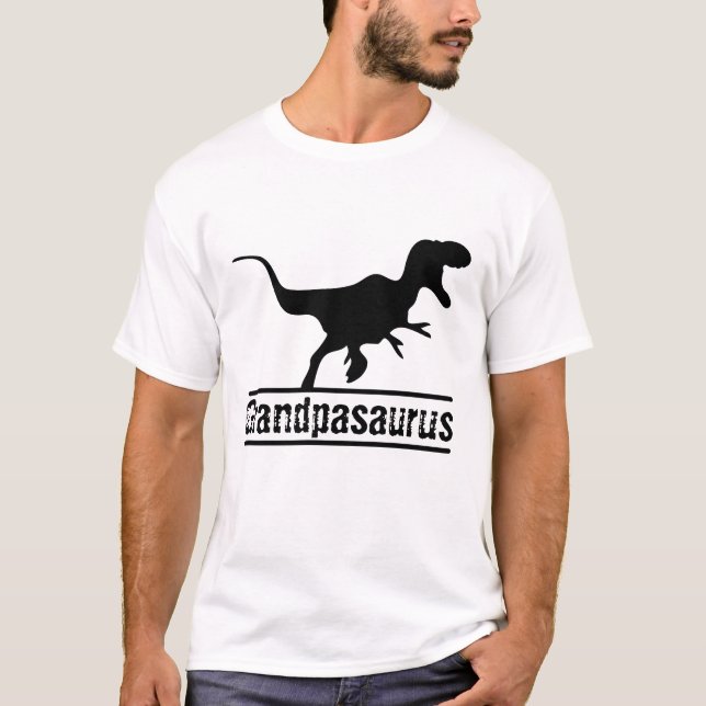 Camiseta personalizable de cadera abuelo de familia Dinosau (Anverso)