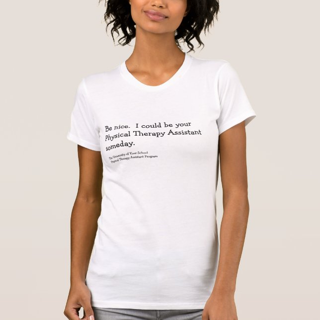 Camiseta Personalizable de Camisas de Auxiliar de Terapia F (Anverso)